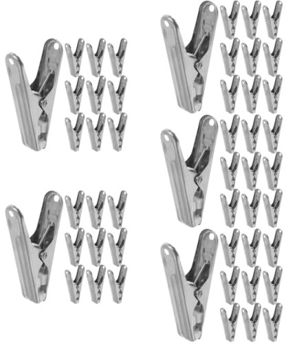 Alipis Lot De 5 Pinces À Linge en Métal Robustes pour Suspendre des Draps des Serviettes du Linge 10 Pièces X 5