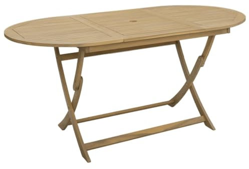 HETFTJN Camping Beistelltisch Gartentische Biertischgarnitur Camping Tisch Klein - Gartentisch Klappbar 160x85x75 cm Massivholz Akazie für Innenhof Terrasse Balkon Speisesaal