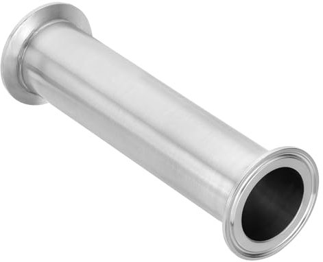PATIKIL 1 3/4in OD Tri Clamps Tube, Sanitary Tri Clamps Spool Tube with 64mm Ferrule Flange(for 2in Tri Clamps) Sanitary Pipe Tubing 304 Stainless Steel for Brewery, 200mm/7.87in L