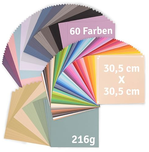 Florence Cartulinas 144 Hojas de 30,5 x 30,5 cm – 3 Multipacks – Folios Colores para Manualidades, Scrapbook, Origami y Tarjetas – Liso & Texturizado