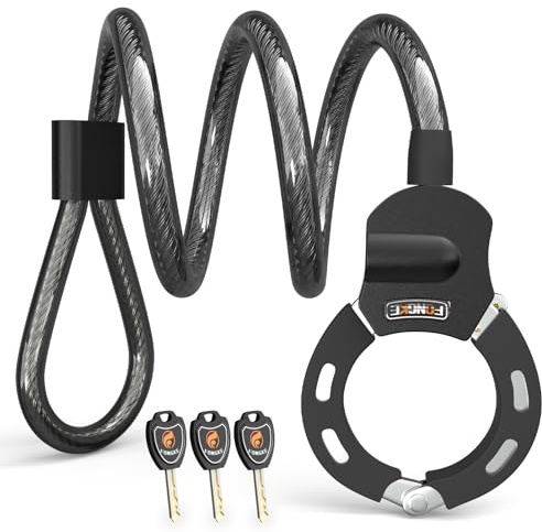 Candado Patinete Electrico, Candado Bicicleta, Impermeable Candado de Cable, 100CM Largo Candados Antirrobo Bicicletas, Alta Seguridad Accesorios para Patinete Electrico/Bicicleta/Triciclo