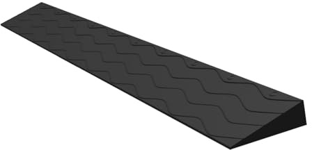 YZWZZXC Rampa de Umbral de Puerta de Plástico, Rampa Silla de Ruedas, Capacidad de Carga 100 KG, Se Puede Empalmar o Cortar, Antideslizante, para Puertas, Baños(Black,3cm/1.2in)