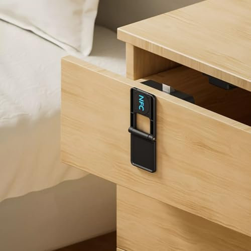 Serratura elettronica intelligente NFC per cassetti, senza chiave, senza fori, per armadietti in legno, armadietti, dispense, mobili