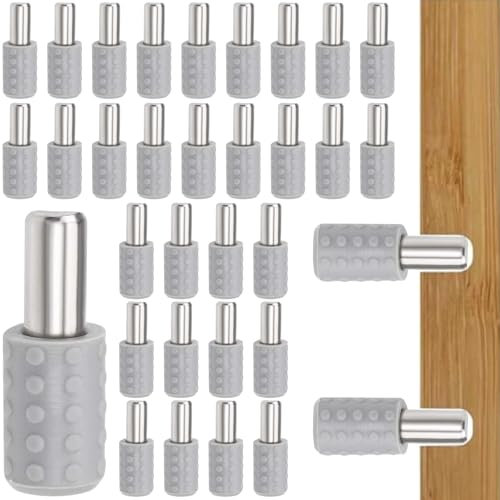 40 mensole da 5 mm, supporto da pavimento per ripiani, supporto con anello per foro, porta scaffale, per mobili, armadi, librerie, scaffali