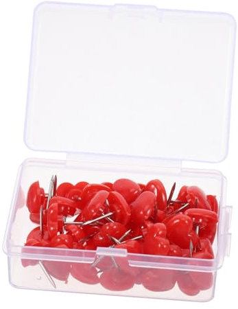 iplusmile 50stücke Kunststoff-Herz-reißzwecken Flachkopf-pinnnägel Dekorative Herzform-Push-pins Für Korktafeln Büros Und