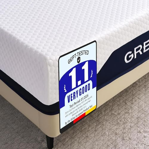 Colchón Viscoelástico 90x200cm Premium – 26cm Altura – Firmeza Alta – Tejido Tencel Transpirable – Espuma de Alta Densidad con Soporte Ergonómico 7 Zonas– CertiPUR-US & OEKO-TEX – 120 Noches de Prueba