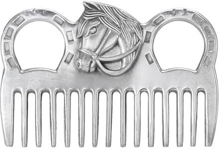 ANKROYU Professioneller Mähnen- und Schweifkamm aus Aluminiumlegierung, Fellpflegewerkzeug mit verdickten Metallzähnen zum Entwirren von Knoten bei en, Hunden, Katzen und Haustiere