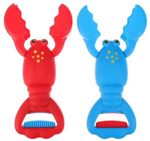 JUMPLAWN 2 Stück Kunststoff Lobster Greifer Sommer Strand Sandspielzeug Schaufel Schnee Spielzeug für Winter Sommer Schnee Sandkastenaktivitäten und Outdoor Spaß