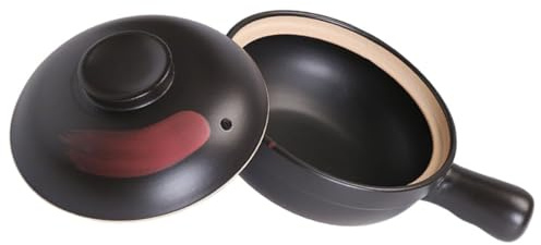 MOTHNUR Cacerola de Barro Grande para Cocina Gas Olla para y Guisos Diseño Práctico y Resistente Altas para Reuniones y Uso Diario