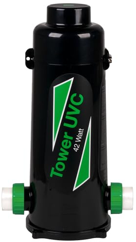 Wagner Green Tower UV-C 42 Watt Teichklärer | Wasserklärer ohne Chemie | UVC Lampe Algenvernichter | Desinfektion für klares Wasser im Teich bis 42.000 L