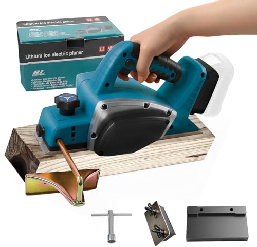 Raboteuse électrique sans fil pour Makita batterie 20 V (sans batterie), 15 000 tr/min, rabot électrique sans balais, largeur de rabotage de 82 mm, profondeur de puce de 2 mm pour travail du bois