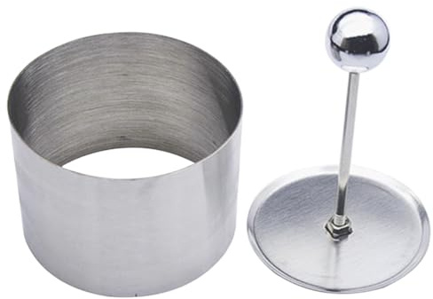 TOKIDNY Molde de Acero Inoxidable para Platos Fríos Mediano con Prensa para Postres y Ensaladas Cocina Fácil y Compacta para Tartas Mousses y Sushi