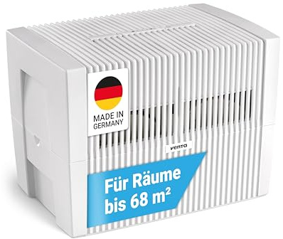Venta Luftbefeuchter LW45 Classic Original, bis 68 m², sehr leise 20 dB(A), energieeffizient 2 Watt, großer 10 l-Tank, hygienische Kaltverdunstung ohne Filter