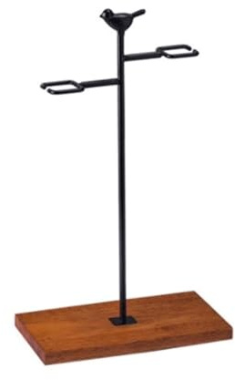 PINGSHI Boutique UK Portabicchieri da vino in legno massello, espositore sospeso capovolto for mobili, soggiorno(Svart)