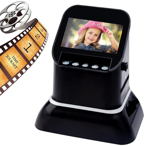 22MP Film Scanner, 35mm & 120 Medium Format, 4.3, High-Resolution Slide & Negative Digitizer, No Computer Required, Image Preview & Editing Supported
