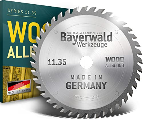 Bayerwald - Lame de scie circulaire portative Carbure de tungstène pour le bois - Ø 160 mm x 2,6 mm x 30 mm | Denture alternée (48 dents/très fine) | sans trous secondaires