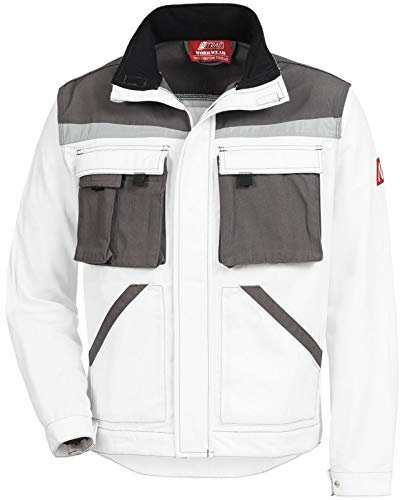 Nitras Arbeitsjacke Motion TEX Plus (Farbe: weiß/grau; Größe: 54)