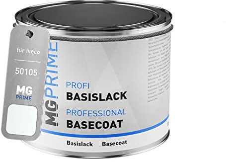 MG PRIME Barattolo di Vernice per auto per Iveco 50105/194 Bianco 0,5L | Weiss, Vernice di base, pronto all'uso