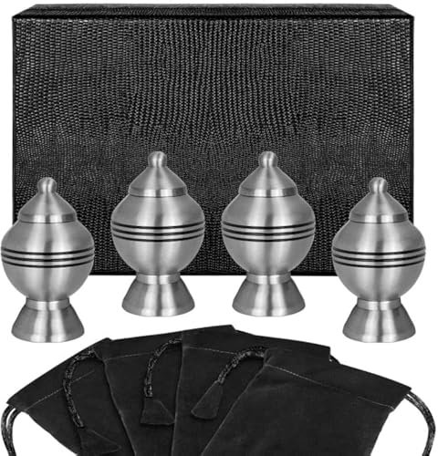 Trupoint Memorials Urnes de calice pour cendres humaines Small Keepsake Set of 4 étain