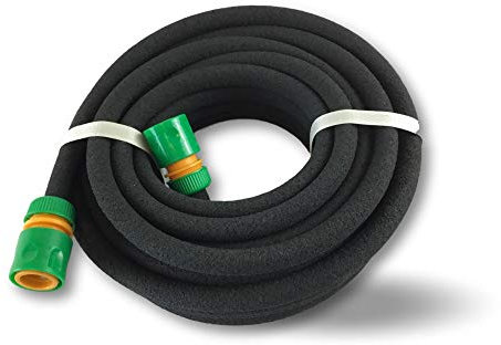 Tuyau goutte à goutte système poreux | Lot de 10 | Longueur 12 mètres | Avec 2 connecteurs | Débit variable 1 à 10 litres/heure | Utilisation surface ou enterré | Economie d'eau 70% | Kibros JGG17x10