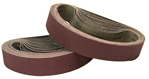 FEIHU Aluminiumoxid-Schleifbänder 40 x 760 mm.5 verschiedene Körnungen. je 3 x Korn40/80/120/180/320,Schleifband-Set, für kompatibel mit Rohrbandschleifer,Bandschleifer,Polieren Metall,Holz(15 Stück)
