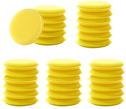 Éponge de Polissage, Coussinet de Polissage, polyuréthane Sponge Car Sponges Wax Moard Applicator Pad, Nettoyage des Applications Sponge Tampons de l'applicateur 30 PC