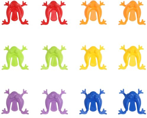 jojofuny 24Er Set Hüpfende Frösche Springspielzeug Für Kinder Party Geschenk Drücken Springfrosch Spielzeug Spaß