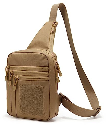 ACEXIER Borsa a tracolla tattica militare nascosta pistola fondina portapistola portapistola sacchetto borsa per campeggio all'aperto caccia pack (Tan)