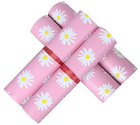 Versandbeutel 50PCS Umschlag Verdicken Poly Kleidung Mailing Taschen Obst Blume Druck Kurier Lagerung Tasche Wasserdichte Kunststoff Express Beutel (Color : 28x34x4cm 50pcs)