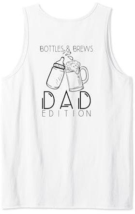 Baby Papa Outfit Babyflasche & Bier Vatertag Idee für Vater Tank Top