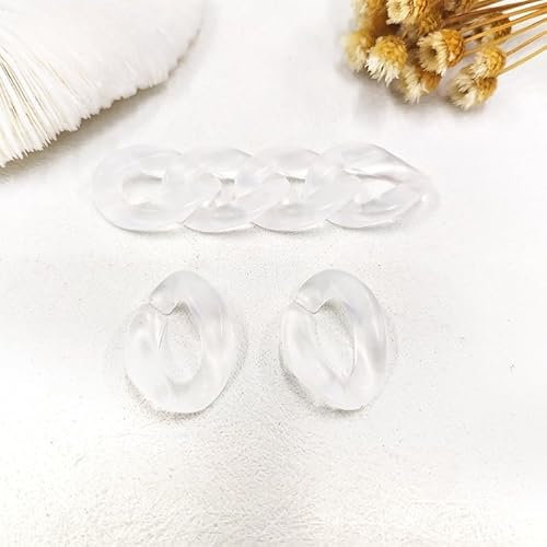 17 x 23 mm 200 Stück rosarot transparent Acryl-Verbindungsringe Acryl-Verbindungsverbinder Kunststoff-Kettenglieder für die Schmuckherstellung Tasche Telefonkette