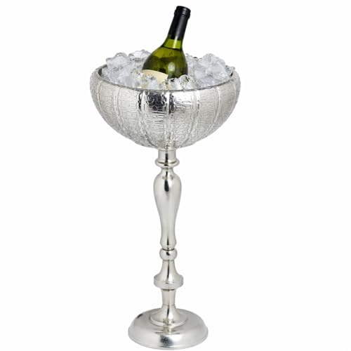 bar@drinkstuff Jellyfish Champagne Bucket on Stand – Stainless Steel Wine & Champagne Cooler with Floor Stand, Freestanding Ice Bucket for Parties, Weddings, Bars & Restaurants, Holds 2 Bottles