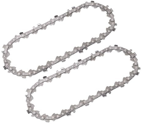 Uadme Catena Per Motosega, 2 Pezzi Mini Catena di Ricambio in Acciaio Legato, per Tutte le Mini Motoseghe Portatili a Batteria da 4 Pollici, 28 Collegamenti di Guida