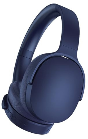 Fiauli Wireless Headphones Over Ear,HIFI Stereo ANC Bluetooth Headphones With Mic,Active Noise Cancelling Wireless Blutooth Headphones,Lightweight Foldable Headset,10H Playtime for Home Office (Blue)