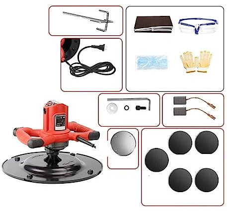 Lijadora orbital, Molinillo de paleta de yeso de pared seca de mano, pulidores eléctricos de papel de lija, mezclador de mortero de cemento, máquina de enyesado de pared con luz LED para fabricación d