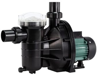 Mega Schwimmbadpumpe 50mm / 1,5 Metrisch/Imperial Lösungsfassung, 1,5A 230VAC SS020 mit FI-Stecker – Kompakt & Energiesparend, 8.400 L/h Durchflussrate für kleine bis mittlere Pools (bis zu 24.000 L)