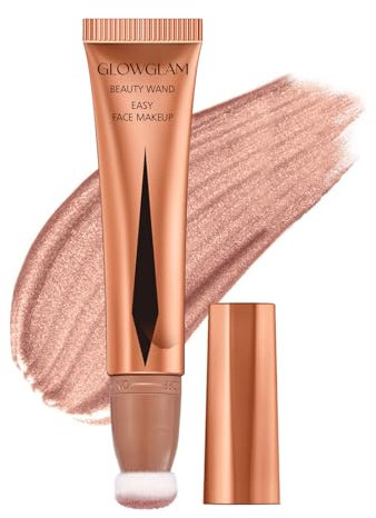 Vawolecy Flüssiger Illuminator Gesichts-Highlighter Natürlicher Schimmer-Finish Flüssiger Illuminator Gesichts-Highlighter Stick Zauberstab Make-up