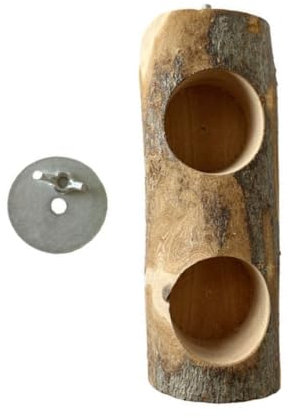 PHENOFICE Holz Vogelfutterspender Für Käfig Mit Sitzstange Passend Für Papageien Und Kleine Vögel