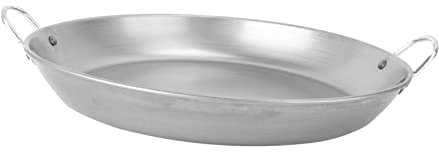 PRETYZOOM Padella Liscia in Ferro Battuto Adottata Per La Cottura Di Bistecche Al Barbecue