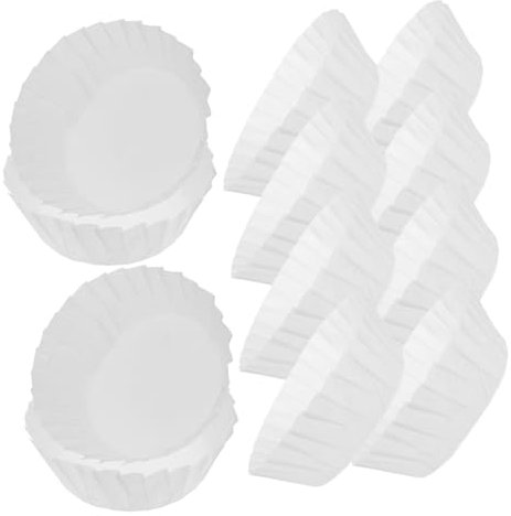 BEBEMOKO 50pcs Basque Cake Mold Liners Non-Stick Oil Paper Cupcake Liners Baking Paper Cases for Baking Greaseproof