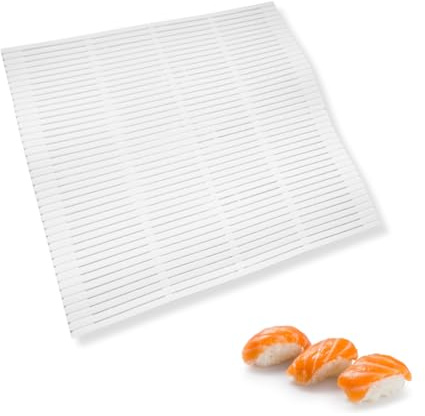 PARENCE.- Sushi-Matte – Makisu für Sushi-Rollen – Größe 24x21 cm – Farbe Weiß – Rollmatte ideal für Sushi zu Hause oder andere