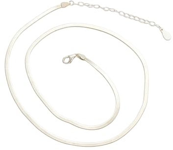 Halskette Silber 925, Halskette Damen Schlangenkette Ketten Halsketten 39cm+6cm