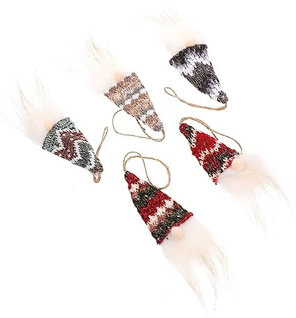 MAGICLULU 1 Satz Weinflaschenabdeckung Christbaumschmuck Wein Kühltasche Flaschenbeleuchtung Weihnachtsdeko Flaschenüberzug Weihnachten Flaschenhüllen Weihnachtsweinflaschenhut Stricken 5st