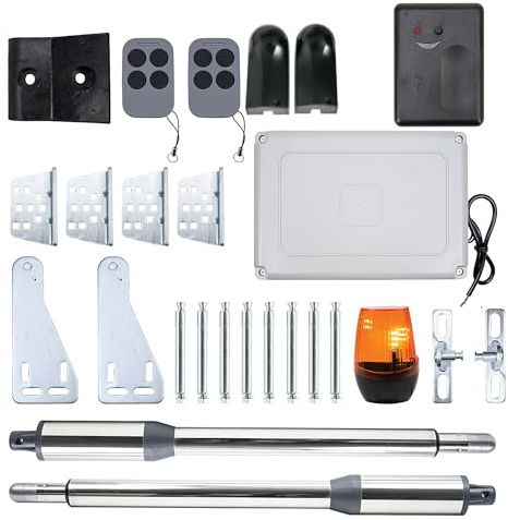 PNI MAB300 Swing gate Automation Kit Package, 2 40 W motorer, grindlängd 2 x 2,5 m, 200 kg och PNI SmartHome RG120 Smart Relay, Tuya-app