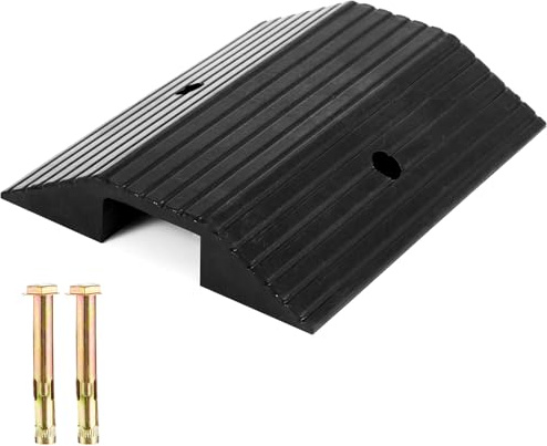 Rubber Ramps for Door Threshold 19.7 x 15.3 x 3 Inches Wheelchair Ramp Non Slip for Home Doorways, Suitable for Thresholds Under 2.4 Inches in Height for Get in and Out of Houses, 600 Lbs Capacity