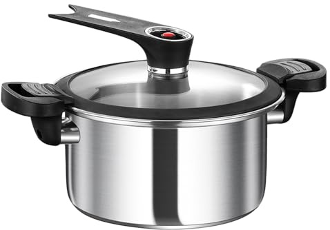 Olla Express Portátil - Olla Para Mariscos Y Pescados,Accesorios de Cocina en Acero Inoxidable para Cocción Rápida de Carnes Guisos Sopas Legumbres