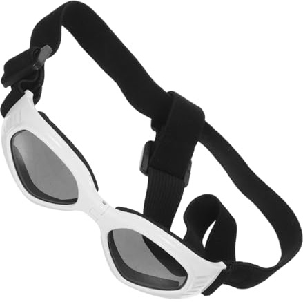 WOONEKY Haustier Sonnenbrille Faltbare Sonnenbrille Haustierglas Haustier Brille Hundebrille für kleine Hunde Hundesonnenbrille kleine Haustierbrillen Hundebrille klein Plastik Weiß