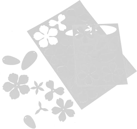 AKOOSY Begonienblüten Schrumpfpapierbögen Vorgestanzt aus Bops | Kinder und Anfänger, Vielseitig für Kreatives Basteln und Schmuckherstellung, 2 Stück-pack