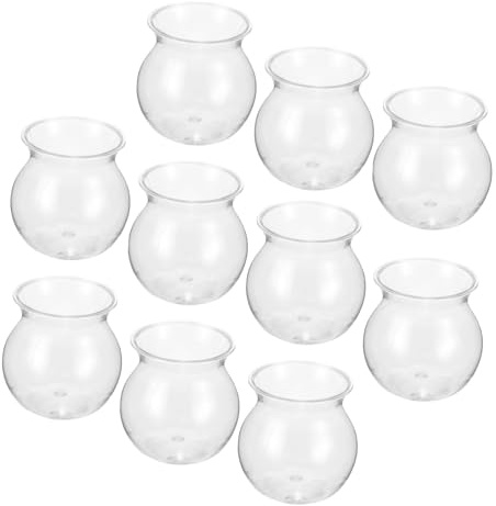 BESPORTBLE 10 Piezas Maceteros Hidropónicos Transparentes para Suculentas Ecológicos de Decoración de Escritorio Recipiente DIY para Fácil y Monitoreo Visible