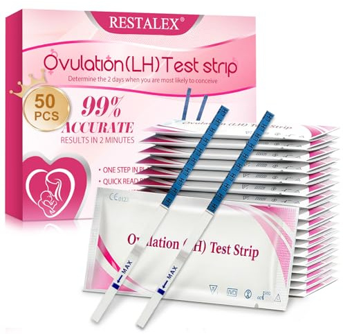 50 Test Strisce di Ovulazione, Test di Ovulazione Sensibile, Aumenta le tue Probabilità di Rimanere Incinta, Pratique Pour Un Usage Domestique, Rilevazione Rapida In 3 Minuti